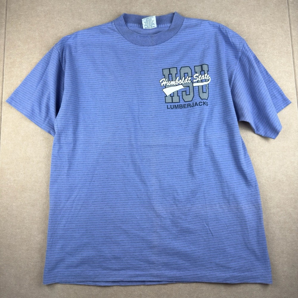 Vintage HSU Humboldt State Shirt L/XL Lumberjacks Single Stitch Dead Stock‎ USA